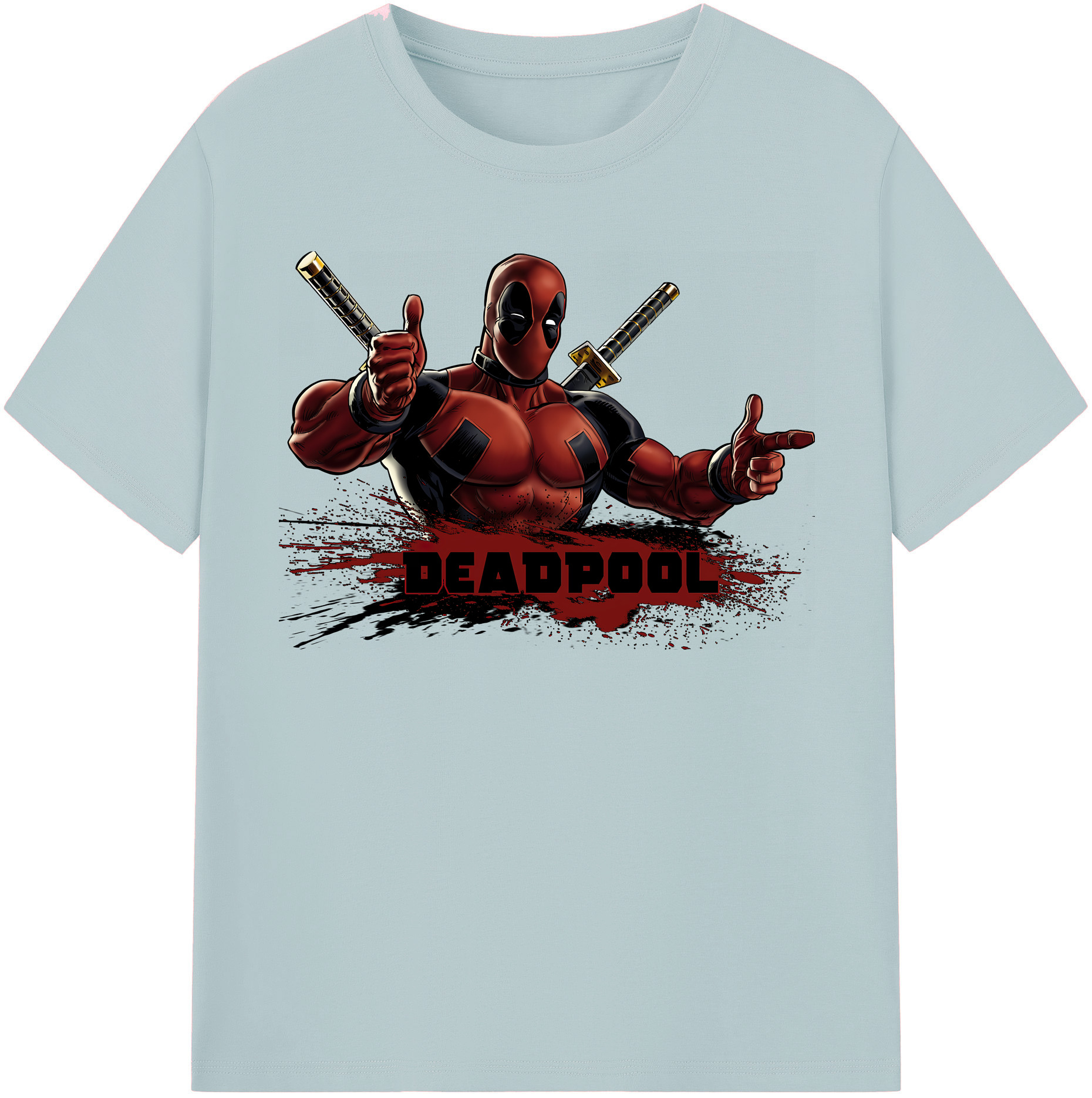 （画像用） Deadpool デッドプール 綿100％半袖Tシャツ（フロントプリント）